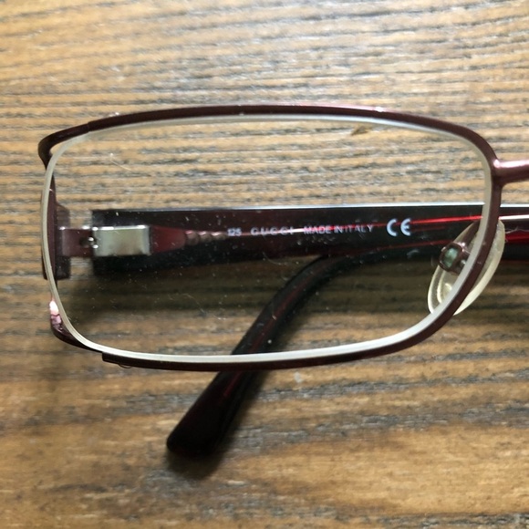 Gucci Eyeglasses Women  Burgundy Italy 125 - Picture 2 of 10